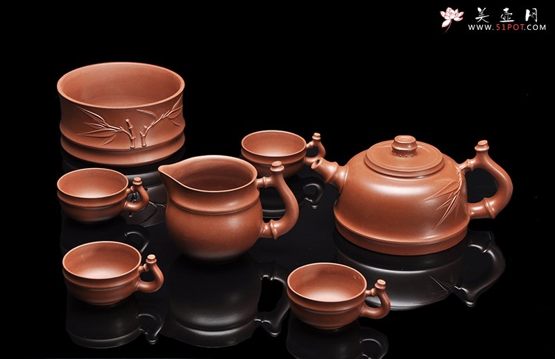 紫砂壶图片：竹运高升茶文具 - 宜兴紫砂壶网