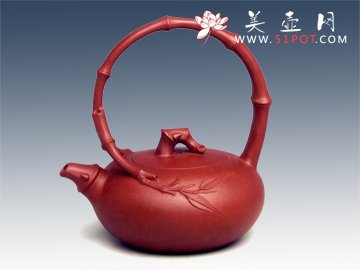 紫砂壶图片：知足提梁 - 宜兴紫砂壶网