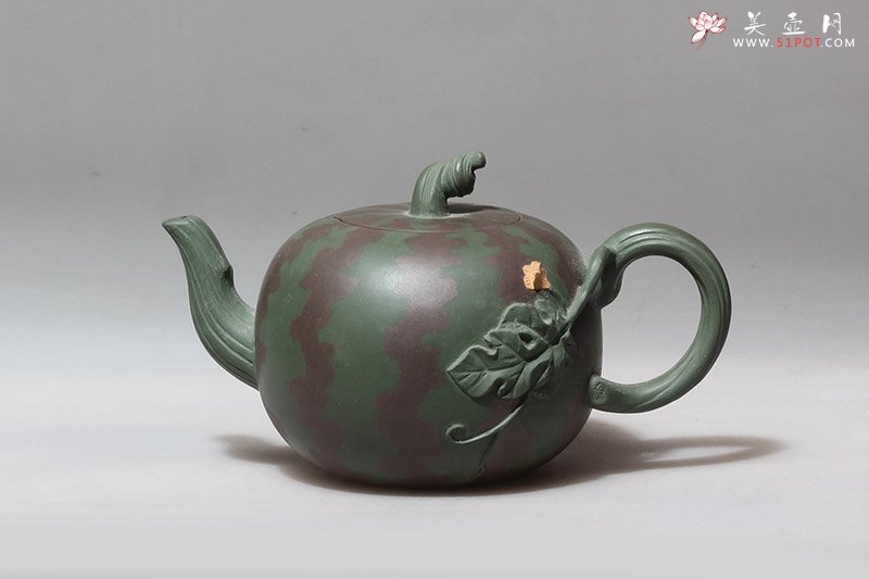 紫砂壶图片：西瓜 - 宜兴紫砂壶网