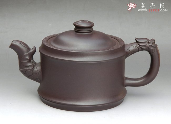 紫砂壶图片：龙头八卦 260CC - 宜兴紫砂壶网