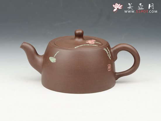 紫砂壶图片：井栏壶 350cc 原矿紫泥 - 宜兴紫砂壶网