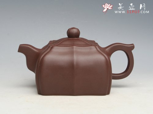紫砂壶图片：四方筋瓤 容量：380CC - 宜兴紫砂壶网
