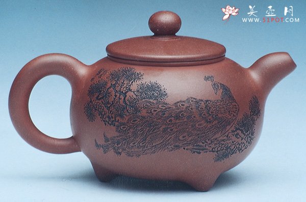 紫砂壶图片：三脚朴玉 - 宜兴紫砂壶网