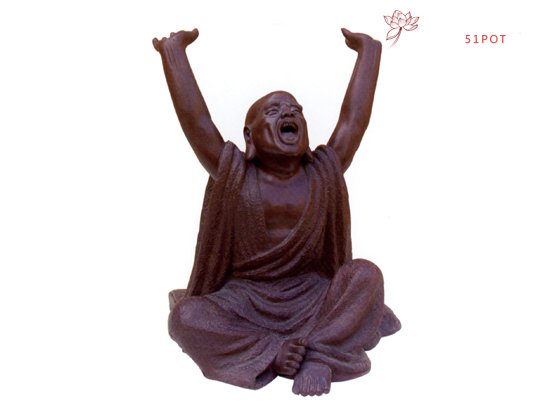 紫砂壶图片：伸腰罗汉作者：高级工艺师吴克强 - 宜兴紫砂壶网