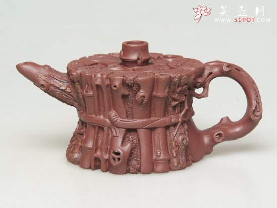紫砂壶图片：束柴三友  150cc - 宜兴紫砂壶网