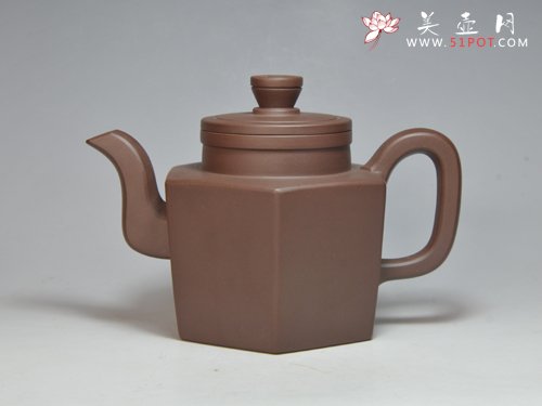 紫砂壶图片： 大彬壶  400CC  拼紫泥 - 宜兴紫砂壶网