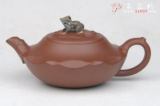 紫砂壶图片：荷叶青蛙 - 宜兴紫砂壶网