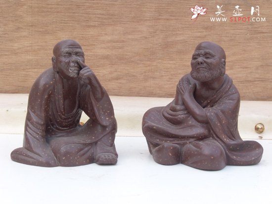 紫砂壶图片：趣味罗汉系列作者：高级工艺师吴克强 - 宜兴紫砂壶网