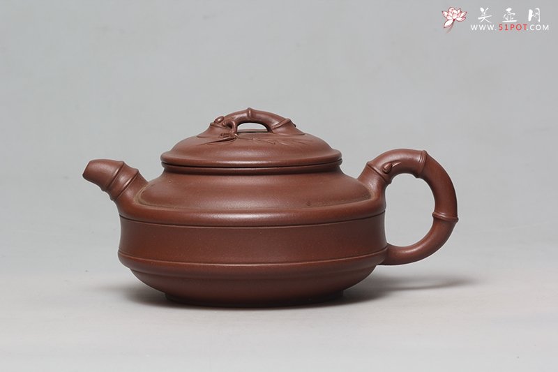 紫砂壶图片：双线竹鼓 - 宜兴紫砂壶网