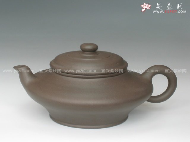 紫砂壶图片：虚扁壶 - 宜兴紫砂壶网