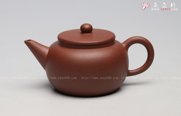 紫砂壶图片：《平盖莲子》泥料：清水泥 容量：70cc - 宜兴紫砂壶网