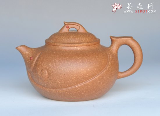 紫砂壶图片：鱼欢 - 宜兴紫砂壶网