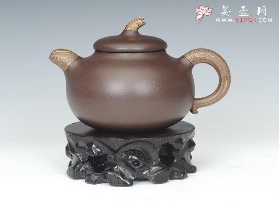 紫砂壶图片：绞泥茄段 - 宜兴紫砂壶网