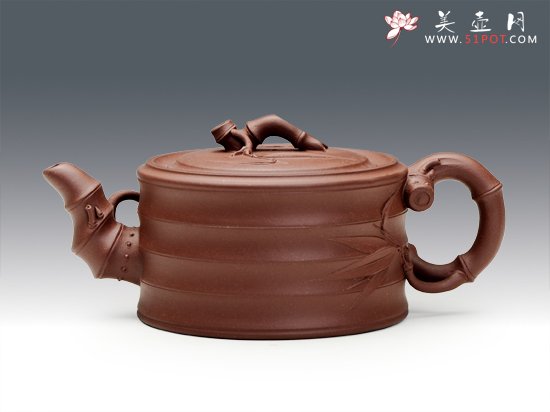 紫砂壶图片：多节竹段 - 宜兴紫砂壶网