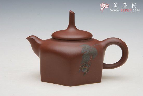 紫砂壶图片：知足350CC（全手工） - 宜兴紫砂壶网