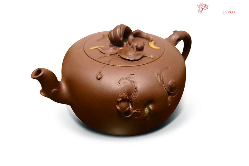 紫砂壶图片：灵猴献寿 - 宜兴紫砂壶网