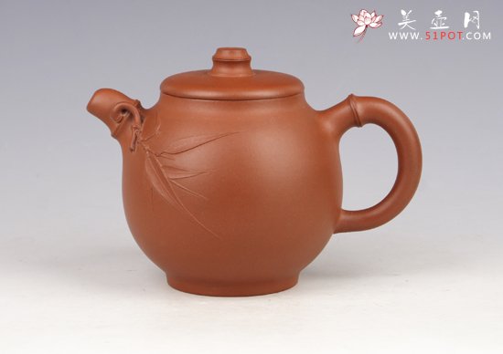 紫砂壶图片：文竹清水泥 - 宜兴紫砂壶网