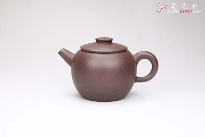 紫砂壶图片：巨轮壶 紫泥 - 宜兴紫砂壶网