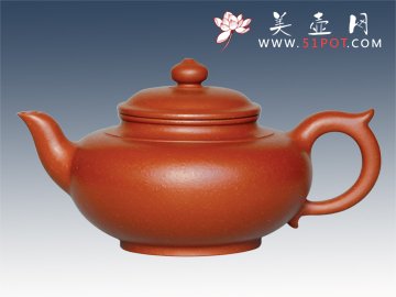 紫砂壶图片：朱泥笑樱 - 宜兴紫砂壶网