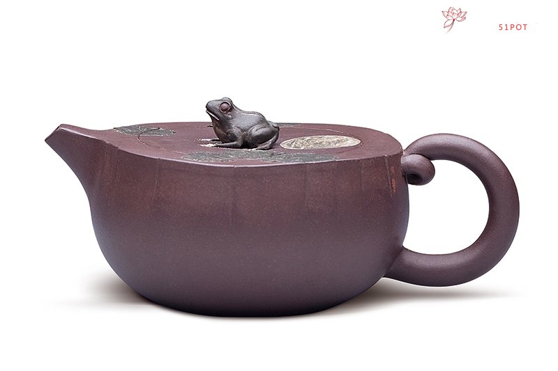 紫砂壶图片：荷塘系列-荷塘月色 - 宜兴紫砂壶网