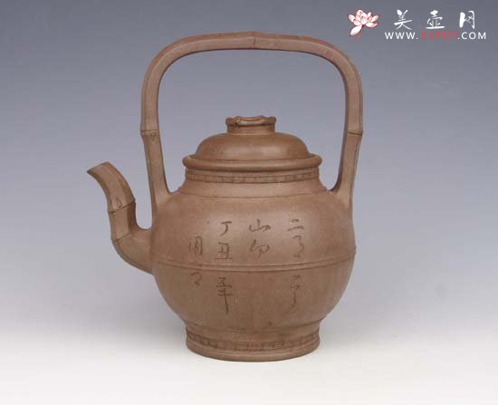 紫砂壶图片：竹节提梁 - 宜兴紫砂壶网