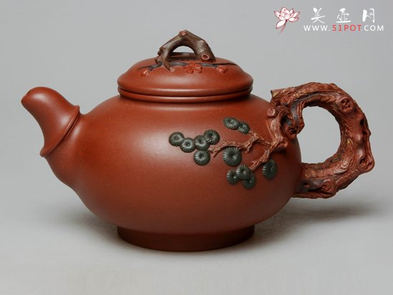 紫砂壶图片：鼓腹三友  450cc - 宜兴紫砂壶网