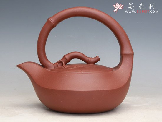 紫砂壶图片：曲竹（清水泥） - 宜兴紫砂壶网