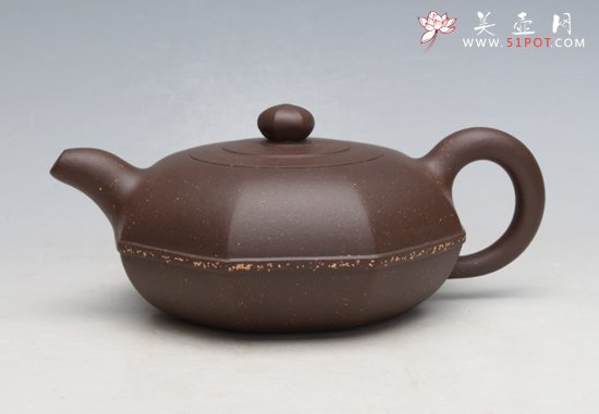 紫砂壶图片：扁八方 - 宜兴紫砂壶网