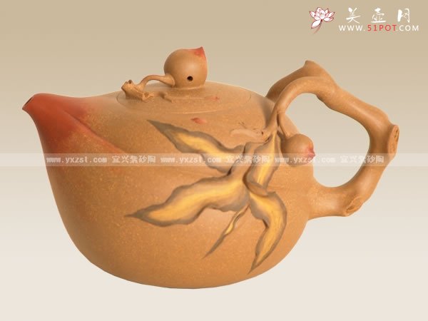 紫砂壶图片：寿桃 - 宜兴紫砂壶网