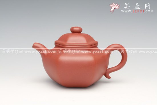 紫砂壶图片：六角莲子 - 宜兴紫砂壶网