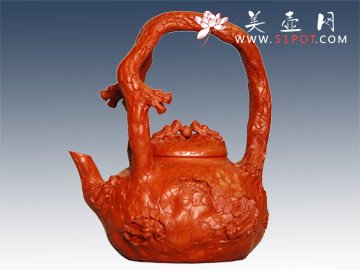 紫砂壶图片：供春九龙提梁 - 宜兴紫砂壶网