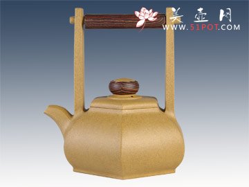 紫砂壶图片：仰宇提梁 - 宜兴紫砂壶网