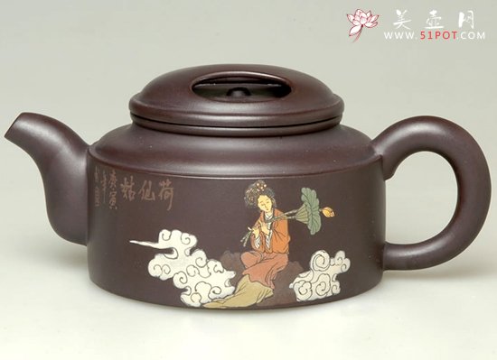 紫砂壶图片：八仙过海之何仙姑 - 宜兴紫砂壶网