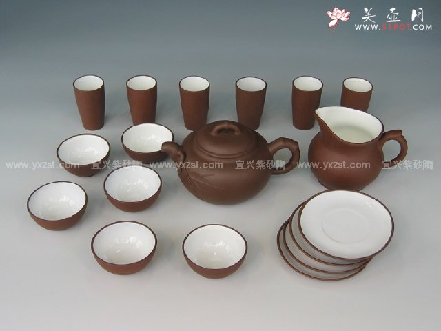 紫砂壶图片：十八头茶具 - 宜兴紫砂壶网