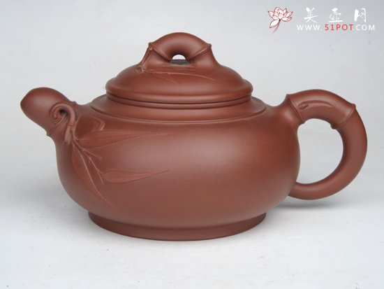 紫砂壶图片：大圆竹  1000... - 宜兴紫砂壶网