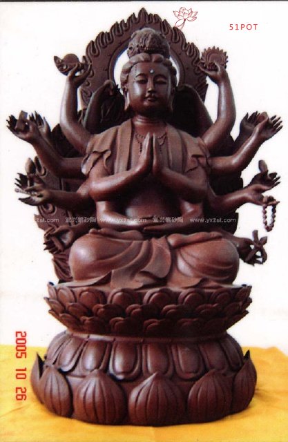 紫砂壶图片：千手观音 - 宜兴紫砂壶网