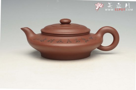 紫砂壶图片：虚扁 - 宜兴紫砂壶网