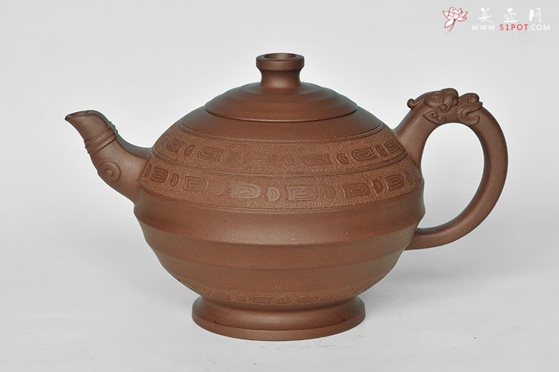 紫砂壶图片：青铜龙纹壶 - 宜兴紫砂壶网