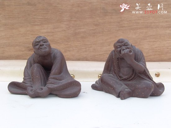 紫砂壶图片：趣味罗汉系列作者：高级工艺师吴克强 - 宜兴紫砂壶网