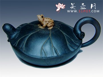紫砂壶图片：荷叶青蛙 - 宜兴紫砂壶网