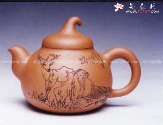 紫砂壶图片：茄段壶 - 宜兴紫砂壶网