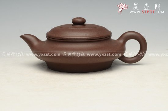 紫砂壶图片：虚扁 - 宜兴紫砂壶网