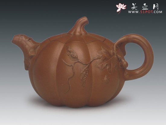 紫砂壶图片：南瓜 - 宜兴紫砂壶网