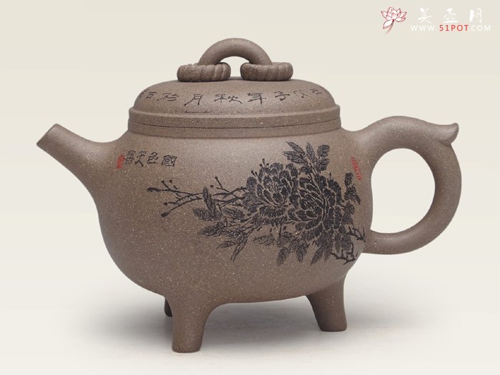 紫砂壶图片：三足宝鼎 - 宜兴紫砂壶网