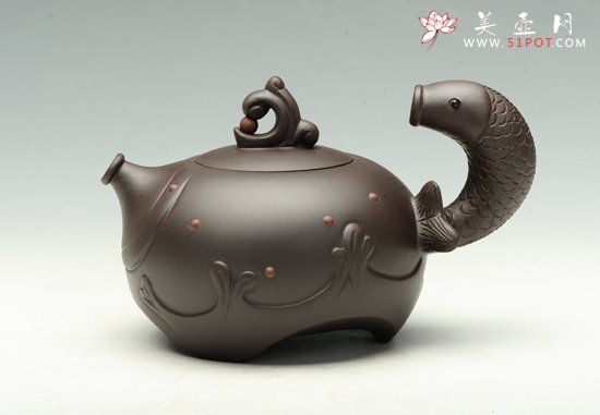 紫砂壶图片：年年有余 - 宜兴紫砂壶网