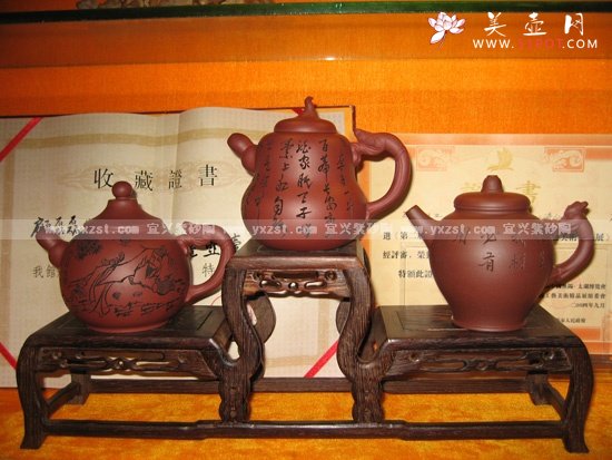 紫砂壶图片：诗仙系列壶 - 宜兴紫砂壶网