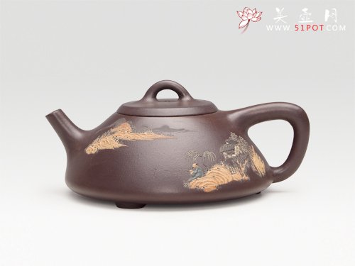 紫砂壶图片：扁石瓢 - 宜兴紫砂壶网