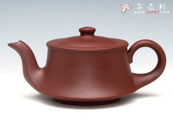 紫砂壶图片：曲壶（紫泥）400ML - 宜兴紫砂壶网