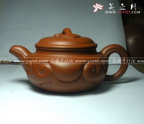 紫砂壶图片：仿古如意 - 宜兴紫砂壶网