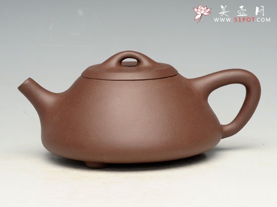 紫砂壶图片：子冶石瓢（紫泥）300cc - 宜兴紫砂壶网